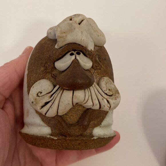 Funny Face Men Chef Hat Salt and Pepper Shakers - Picture 5 of 8